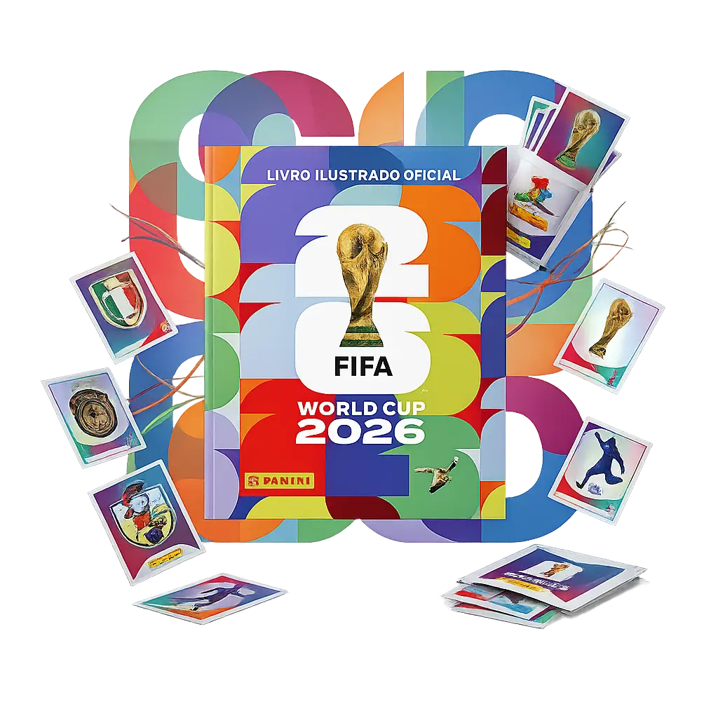 Álbum Oficial FIFA World Cup 2026 com cromos e pacotes